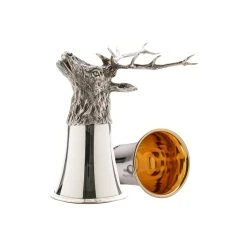 Rabatt ???? Schleissner Tierkopfbecher Hirsch H 14 Cm Sterling Silber ????