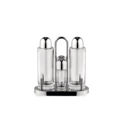 Bester Verkauf ✔️ Alessi Menage 4-tlg. Edelstahl/Glas ????